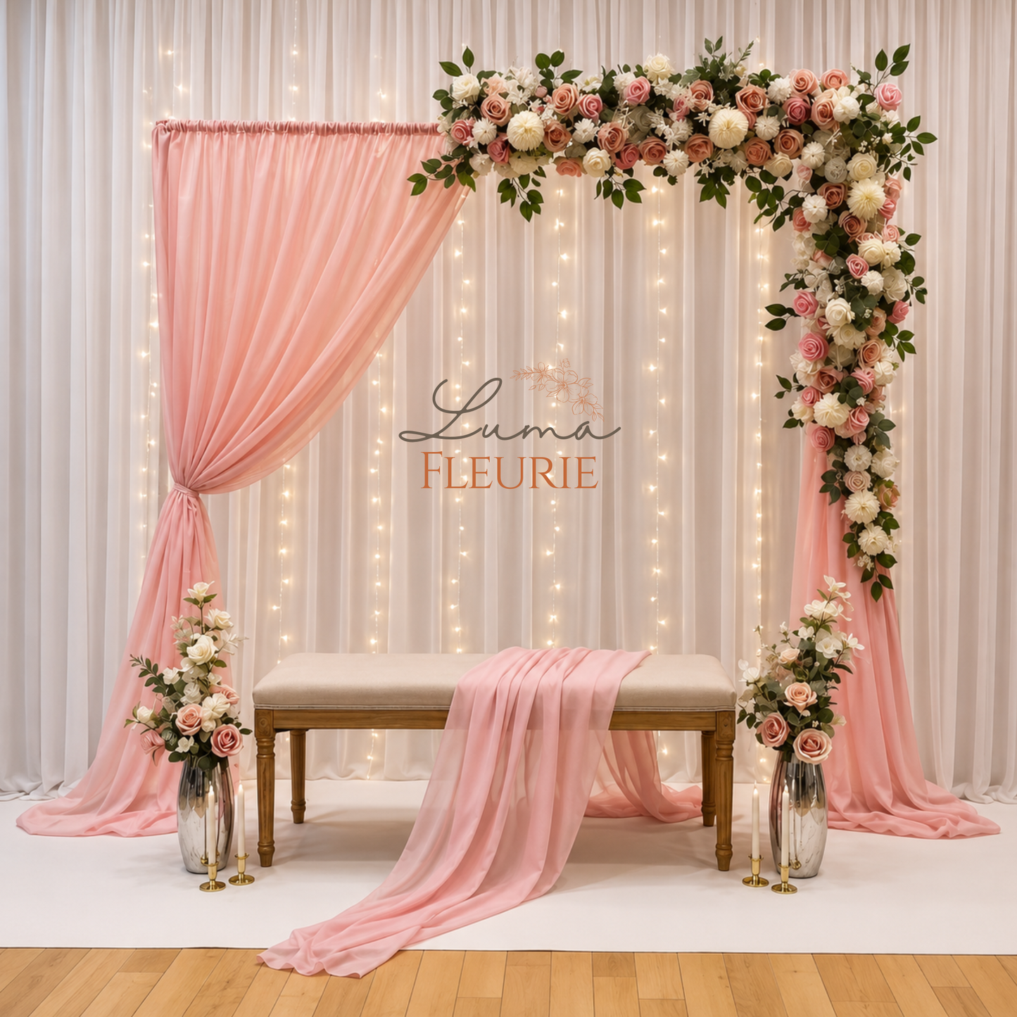 Blush Garden Ceremony Backdrop