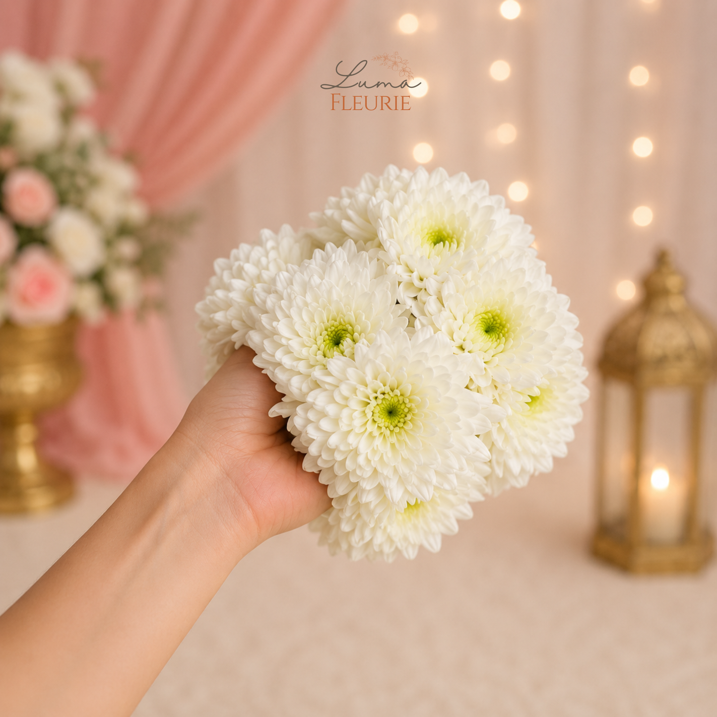 White Chrysanthemum Gajra