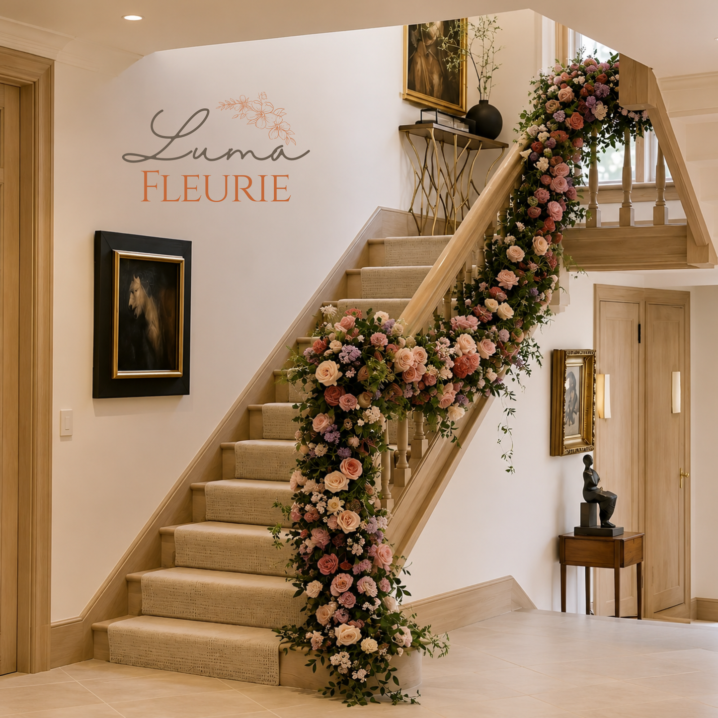 Luxury Floral Staircase Décor