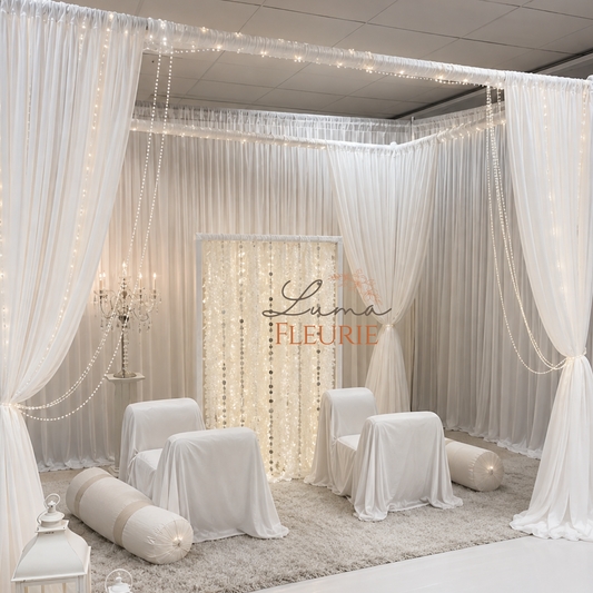 Luxury Ivory Ceremony Lounge Setup