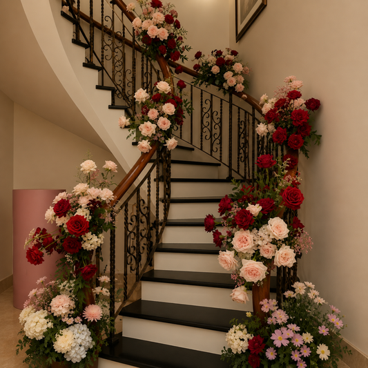 Signature Floral Staircase Styling