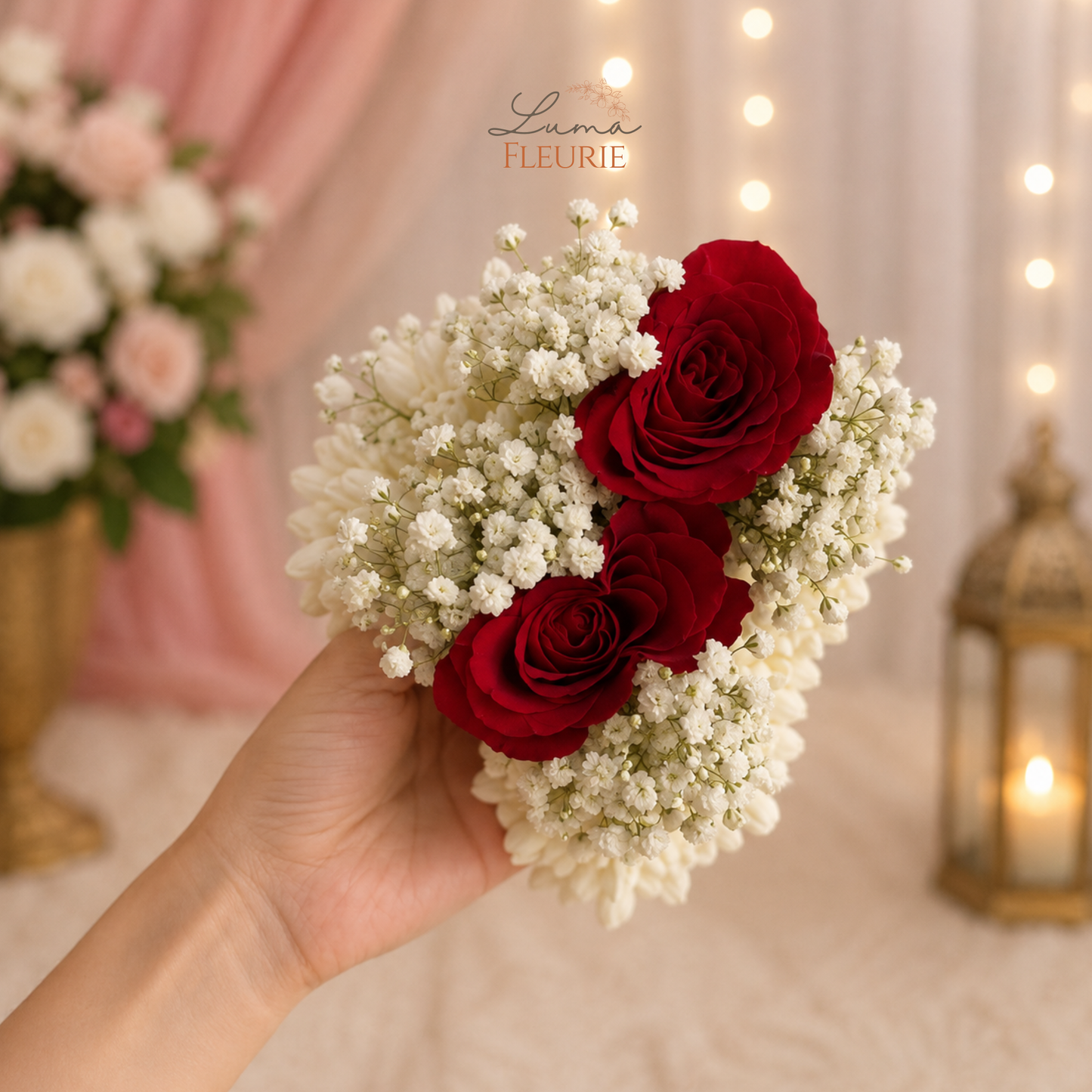 Fresh Rose & Chrysanthemum Gajra