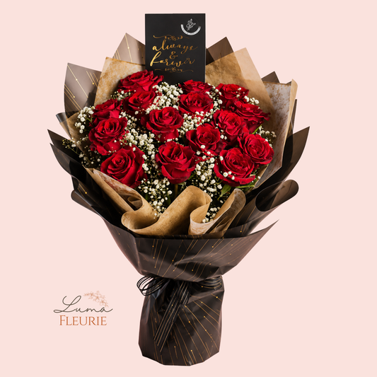 Crimson Forever Premium Rose Bouquet