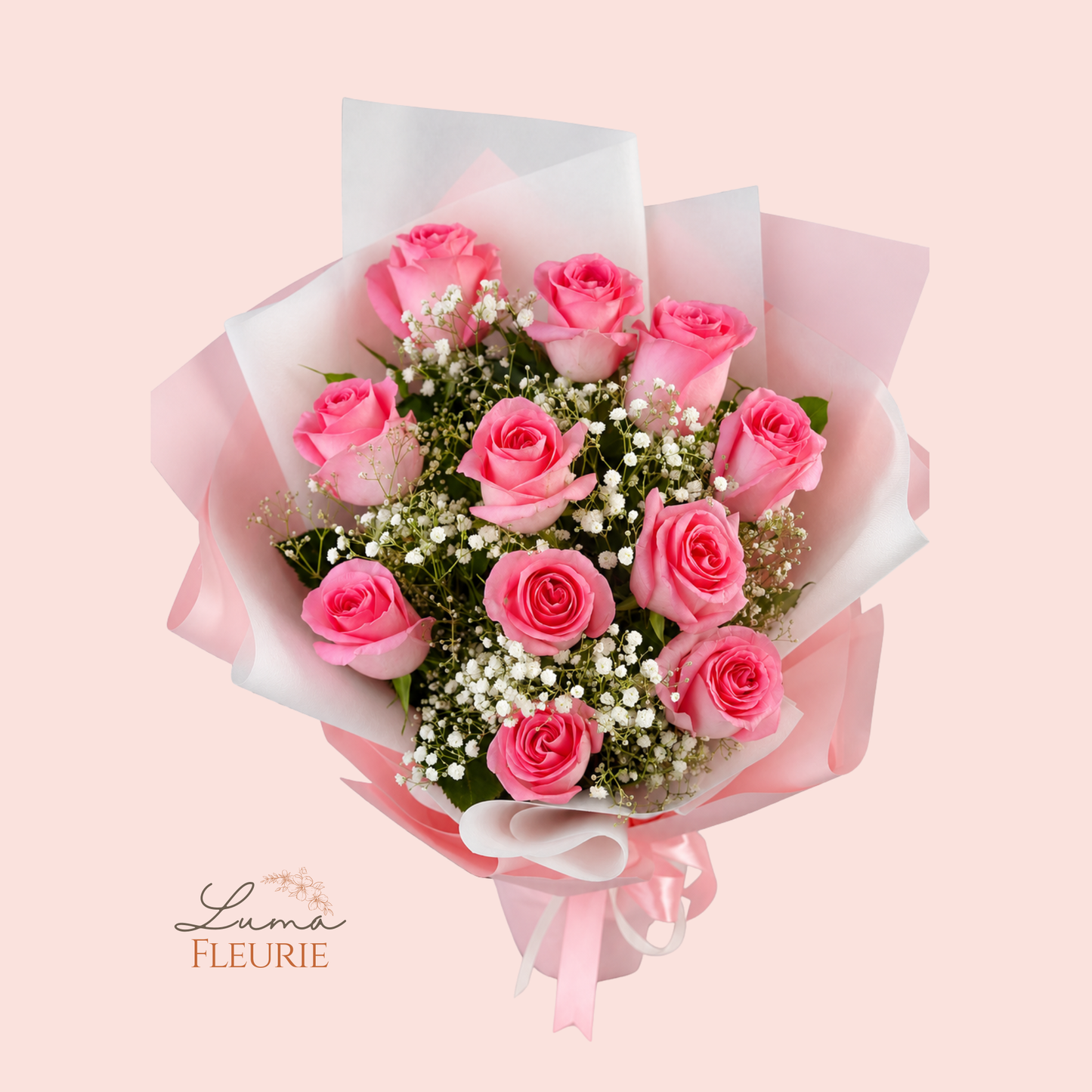 Sweet Pink Radiance Rose Bouquet