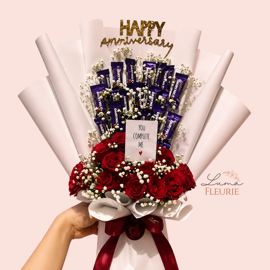 Forever Yours Chocolate & Rose Bouquet