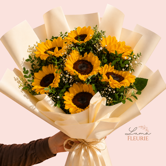 Golden Sunshine Sunflower Bouquet